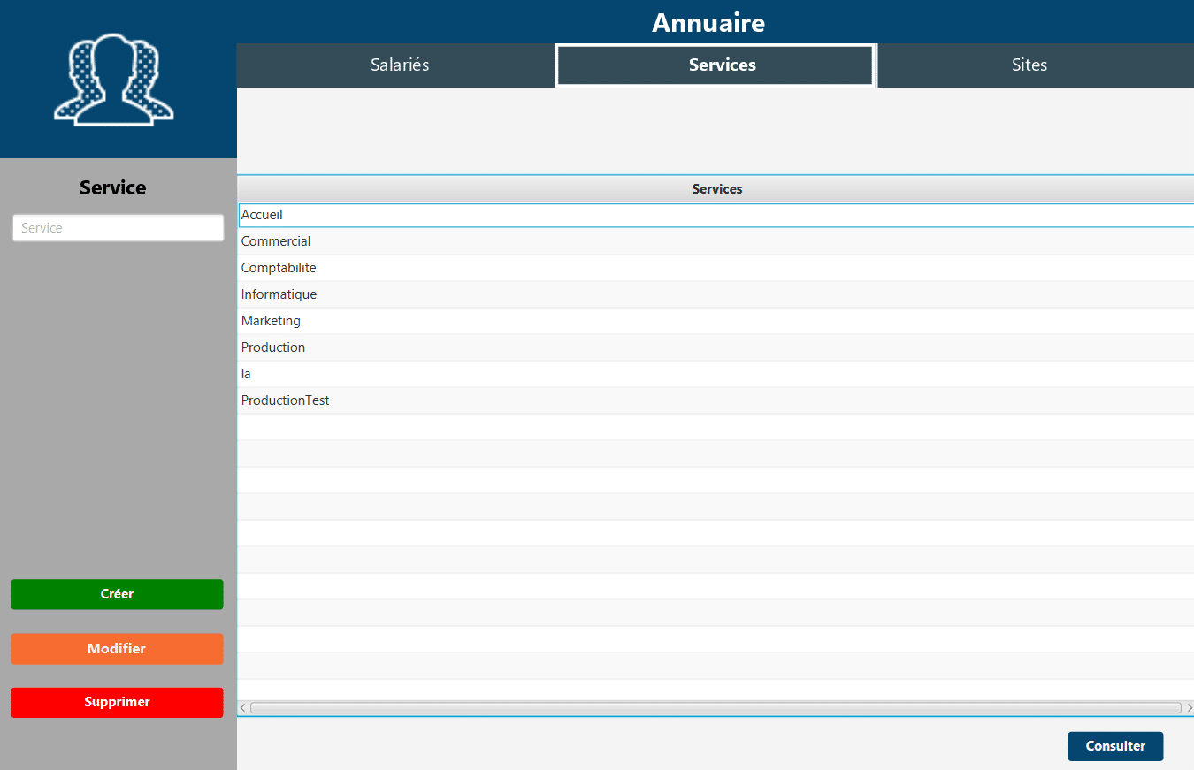 Project Annuaire - Service