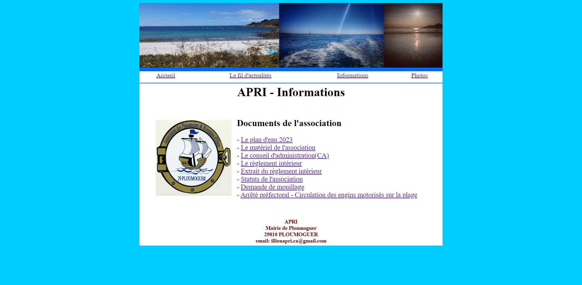 Project Apri29 - Ancien Information