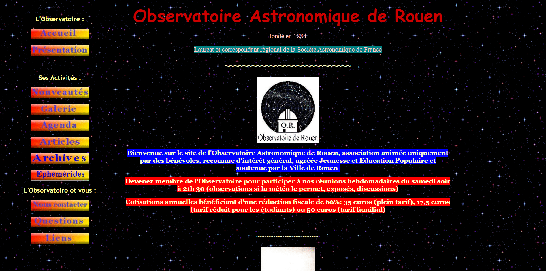 Project Obs - Accueil Ancien